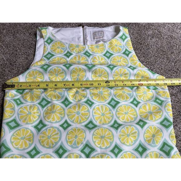 Sail to Sable STS Lemon Print Summer Sleeveless Shift Dress Women's Size Medium - Picture 6 of 7